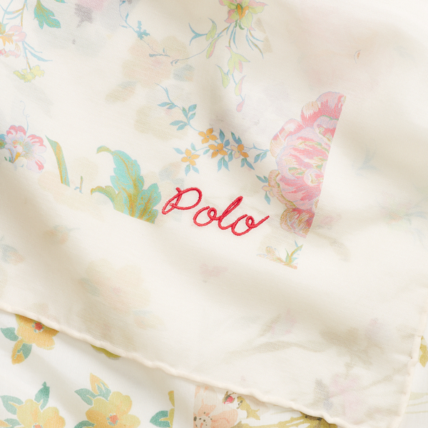 Cream Multi Floral Square Scarf Polo Ralph Lauren 3