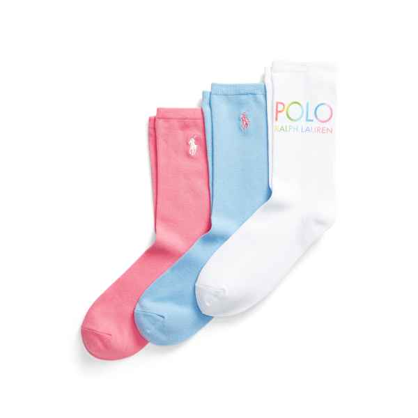 Ombre Mixed Logo Sock 3-Pack