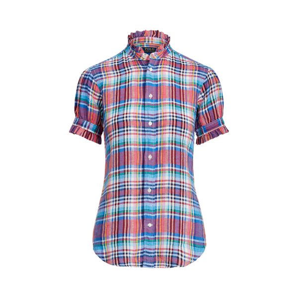 Camisa de lino con ribete de volantes Polo Ralph Lauren en 1