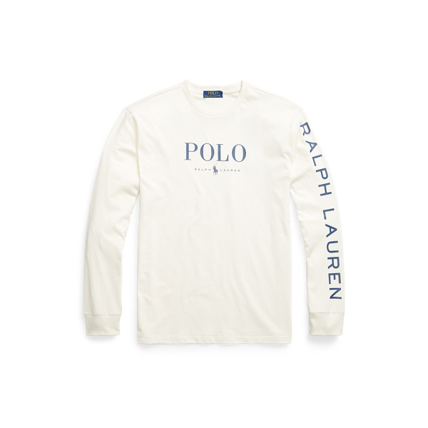 Parchment Cream Cotton Jersey Long-Sleeve Shirt Polo Ralph Lauren 2