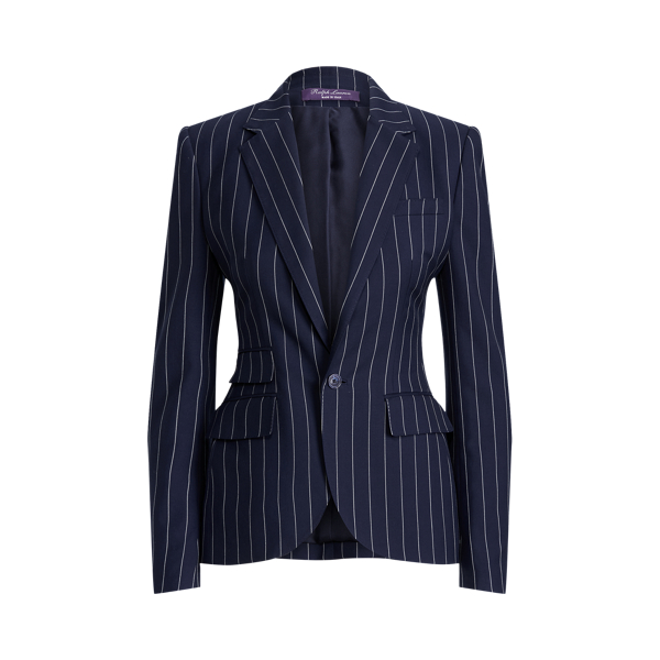 Bright Navy/Cream Burrows Striped Wool Jacket Ralph Lauren Collection 2
