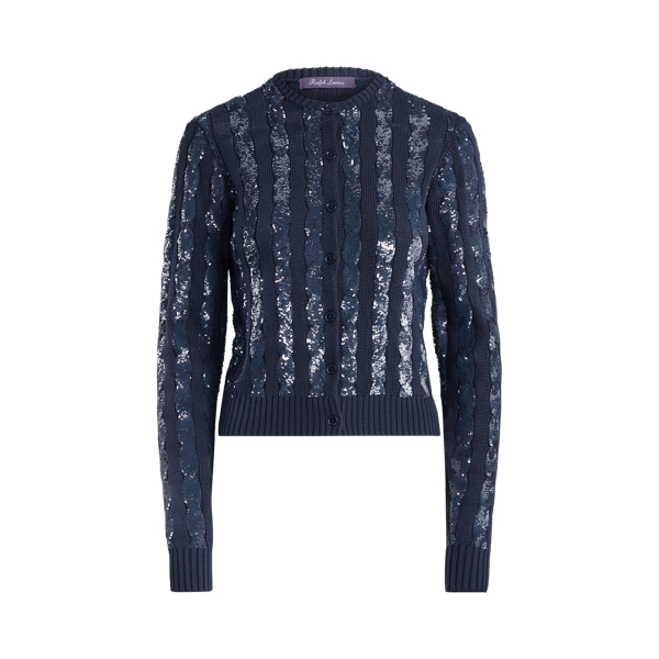 Sequined Silk Cardigan Jumper Ralph Lauren Collection 1