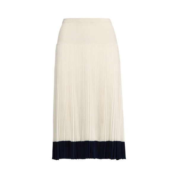 Lux Cream Pleated Jumper Skirt Ralph Lauren Collection 2