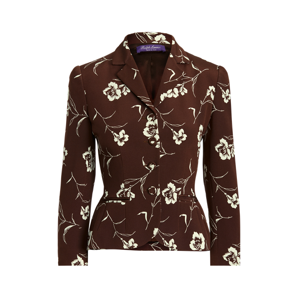 Soloman Floral Silk Cady Jacket Ralph Lauren Collection 1
