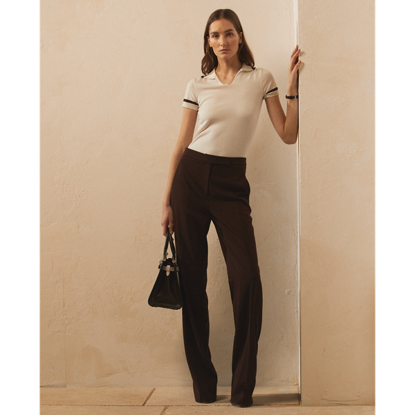 Lux Cream Cashmere Polo Jumper Ralph Lauren Collection 4