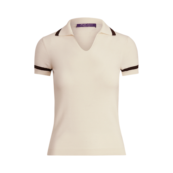 Lux Cream Cashmere Polo Jumper Ralph Lauren Collection 2
