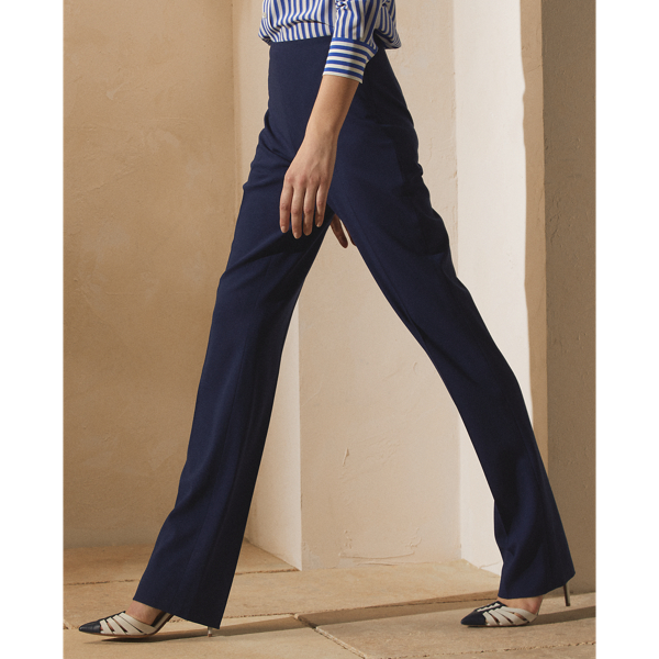Bright Navy Alandra Wool Crepe Trouser Ralph Lauren Collection 5