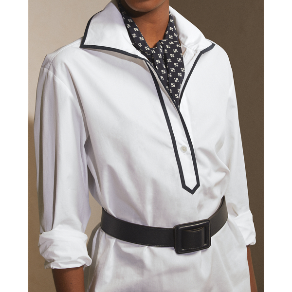 White Glendale Cotton Broadcloth Shirt Ralph Lauren Collection 6