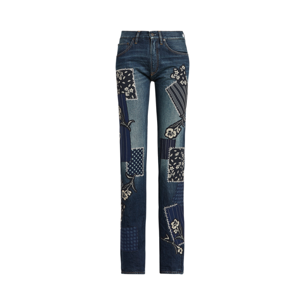 O'Connor jeans met patchwork Ralph Lauren Collection in Indigo 2