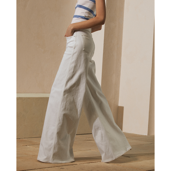 Astor-jeans met brede pijpen Ralph Lauren Collection in Rinsed White 5
