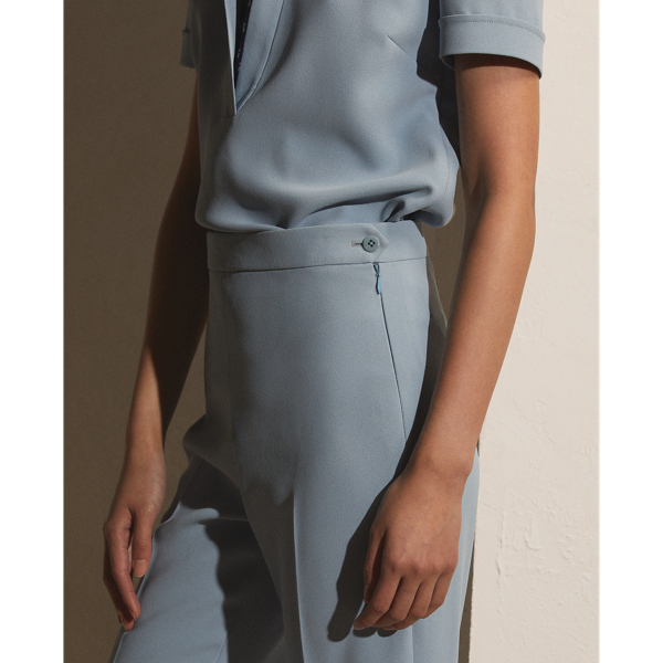 Light Blue Robynn Crepe Cady Trouser Ralph Lauren Collection 6