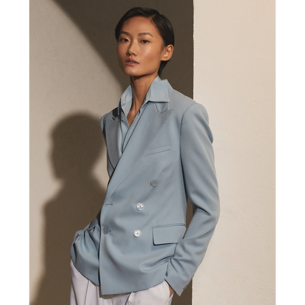 Light Blue Safford Wool Gabardine Jacket Ralph Lauren Collection 5