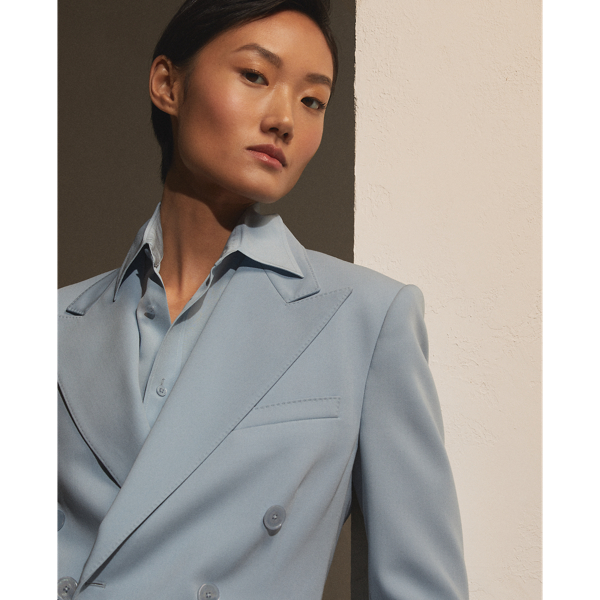 Light Blue Safford Wool Gabardine Jacket Ralph Lauren Collection 7