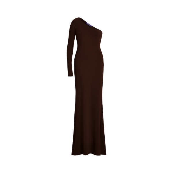 Einschultriges Abendkleid Ashtyn Ralph Lauren Collection in Espresso 2