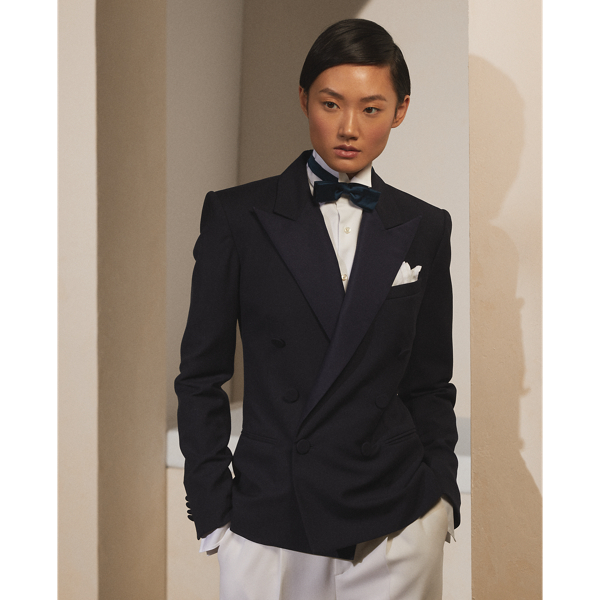 Navy Callahan Wool Barathea Tuxedo Jacket Ralph Lauren Collection 7