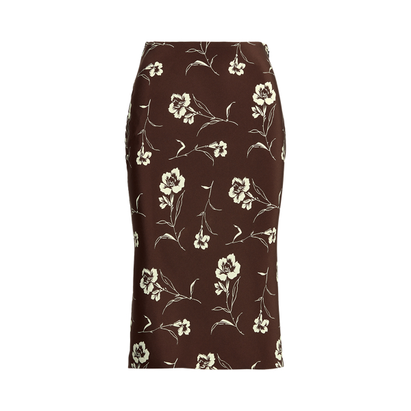 Jupe Kaela en soie fleurie Ralph Lauren Collection en 1