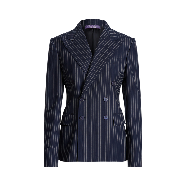 Safford Pinstripe Wool-Cashmere Jacket Ralph Lauren Collection 1