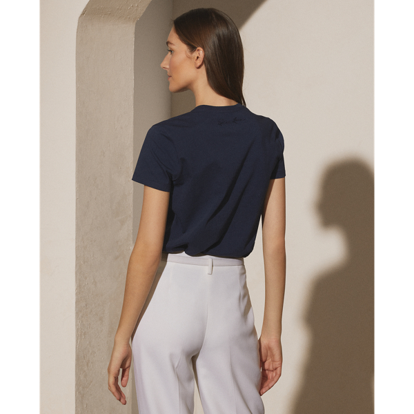 T-shirt coton pima Deauville Polo Bear Ralph Lauren Collection en Bleu marine vif 5