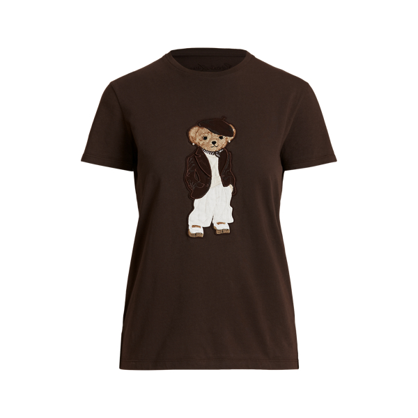 Bright Brown Deauville Polo Bear Pima Tee Ralph Lauren Collection 2