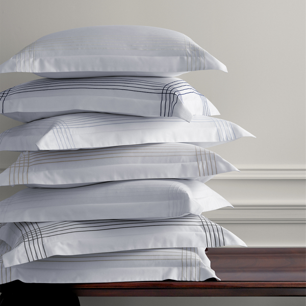 Studio White Organic Cotton Sateen Handkerchief Sham Ralph Lauren Home 1