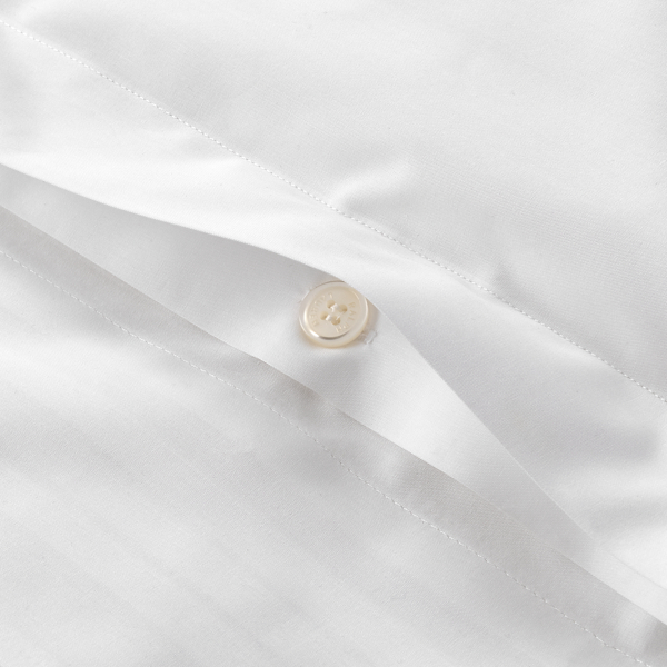 White Cotton Tuxedo Pleat Duvet Cover Ralph Lauren Home 4