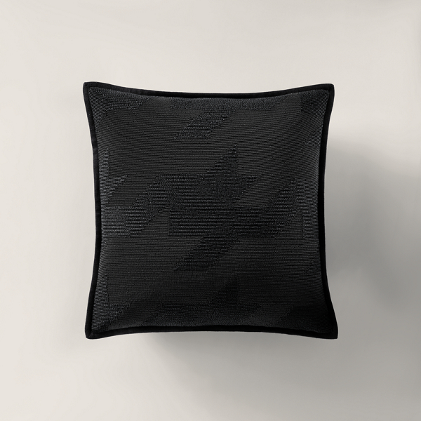 Black/Black Randwick Beaded Throw Pillow Ralph Lauren Home 1