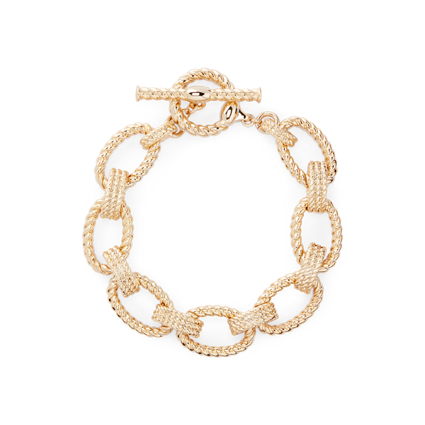 Gold-Tone Rope Flex Bracelet