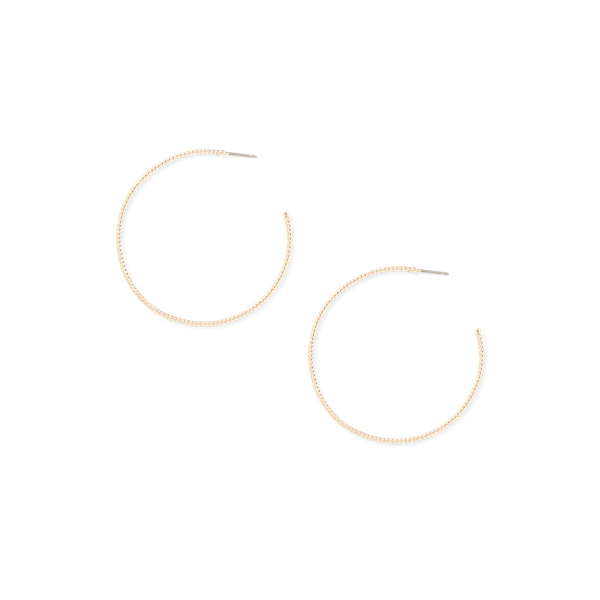 Gold-Tone Rope Hoop Earrings