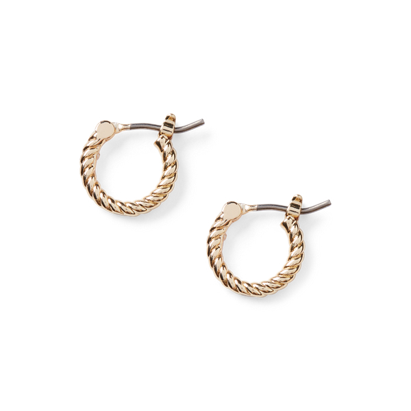 Gold-Tone Rope Huggie Earrings