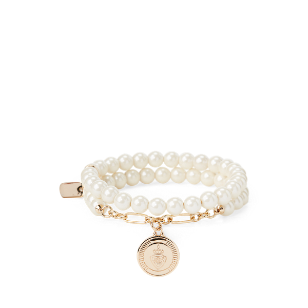 Gold-Tone Pearl Stretch Bracelet