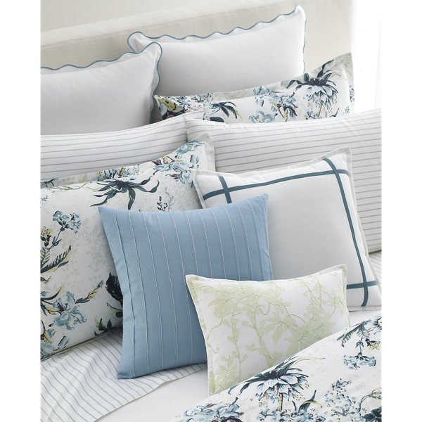White Eden Frame Throw Pillow Lauren Home 5