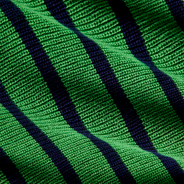 Coussin &agrave; rayures Toulon Ralph Lauren Home en Bottle Green/ Navy 2