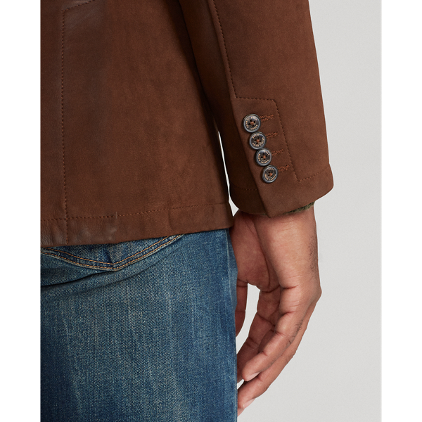 Cooper Brown Bonded Nubuck Trucker Jacket Polo Ralph Lauren 7