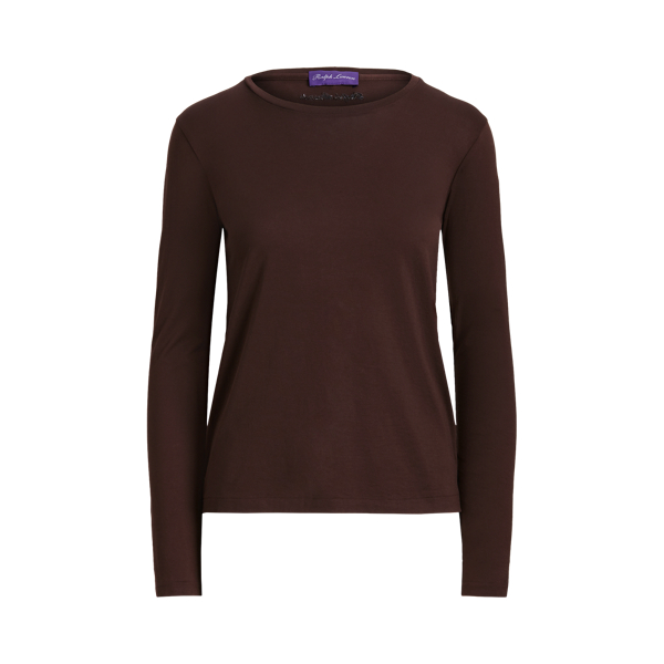 Bright Brown Cotton Jersey Long-Sleeve Shirt Ralph Lauren Collection 2