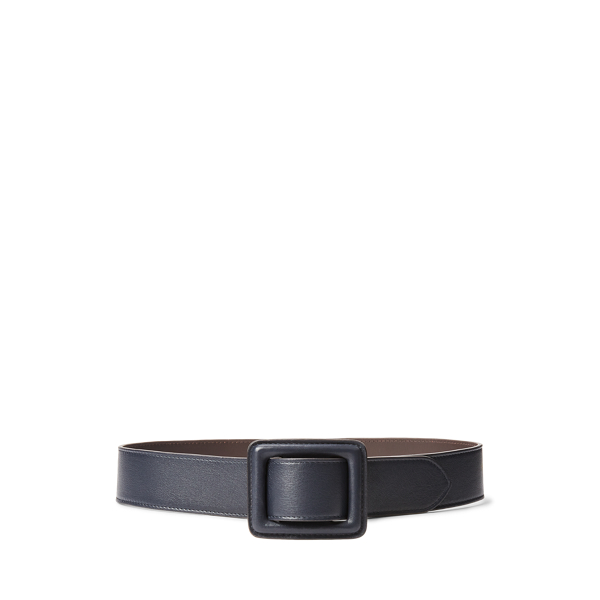 Trench-Buckle Calfskin Belt