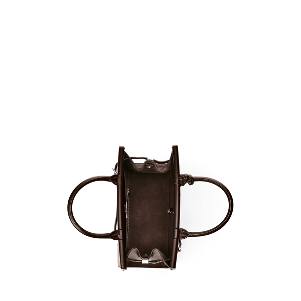 Chocolate/Lux Cream RL50 Calfskin Medium Bag Ralph Lauren Collection 5