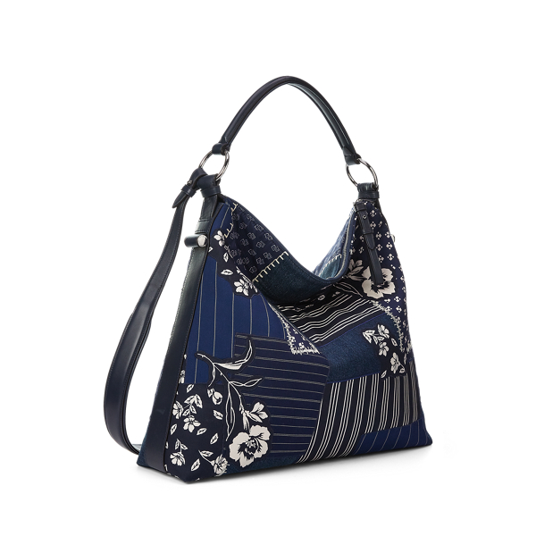 Marine Navy Multi Medium Bridle Bag in Patchwork Ralph Lauren Collection 3