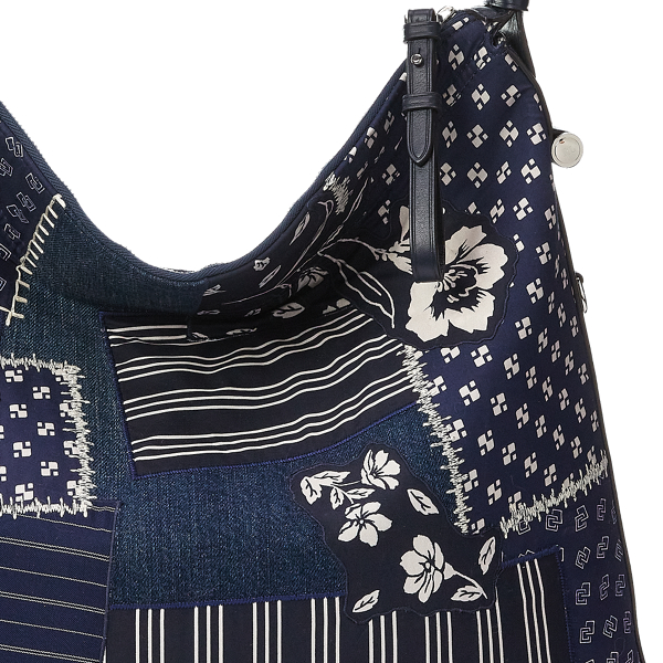 Marine Navy Multi Medium Bridle Bag in Patchwork Ralph Lauren Collection 6