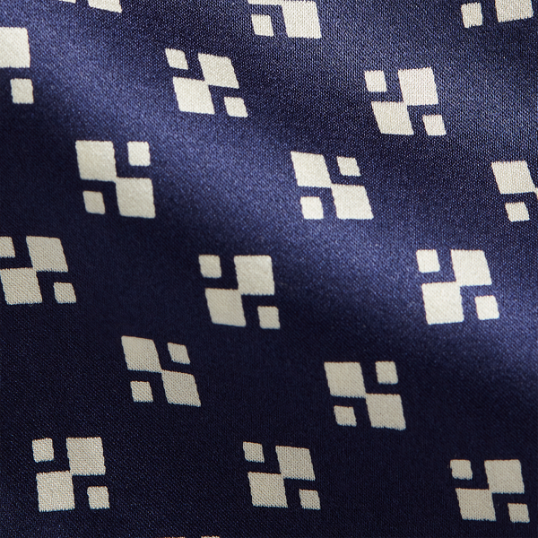 Art-d&eacute;co-Krawatte aus Seide Ralph Lauren Collection in Navy/Wei&szlig; 3