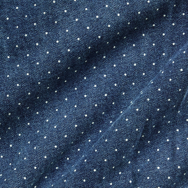 RRL-132 Indigo/Dot Polka-Dot Indigo Jersey Jumpsuit RRL 2