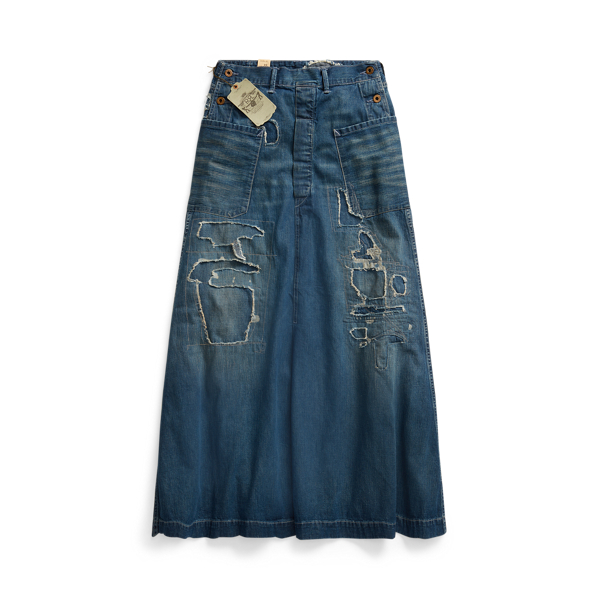 Repaired Denim Skirt RRL em 1
