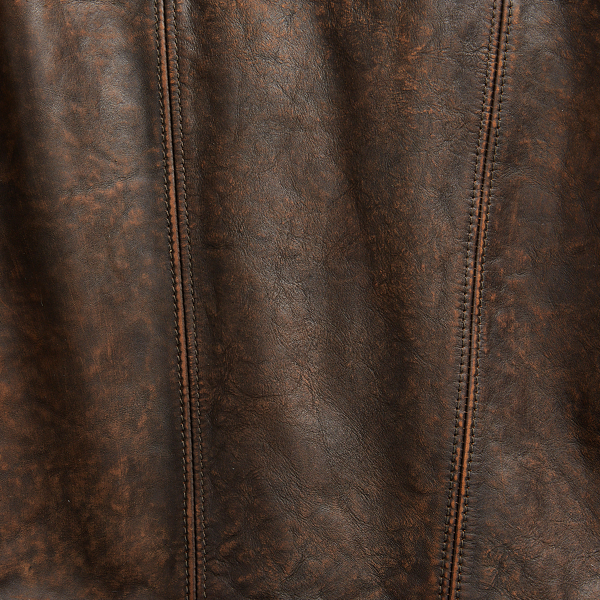 Dark Brown over Tan Fitted Leather Field Jacket RRL 3