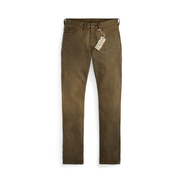 Slim Fit Distressed Brown Jean