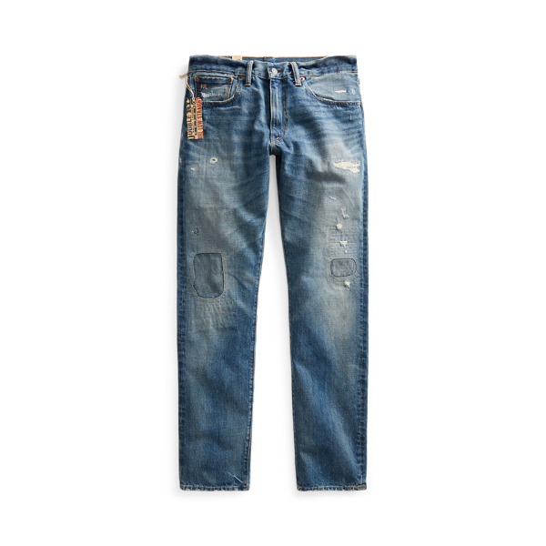 Low Straight Fit Distressed Jean RRL em 1