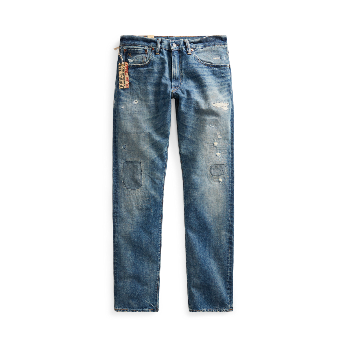 Low Straight Fit Distressed Jean
