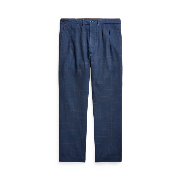 Pleated Indigo Windowpane Trouser RRL 1