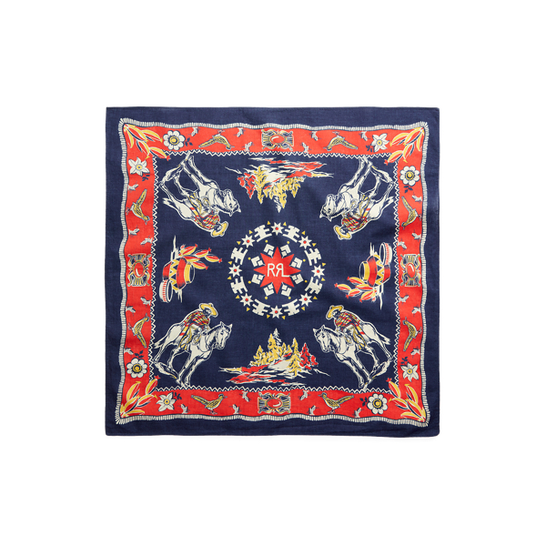 Bandana indaco con stampa