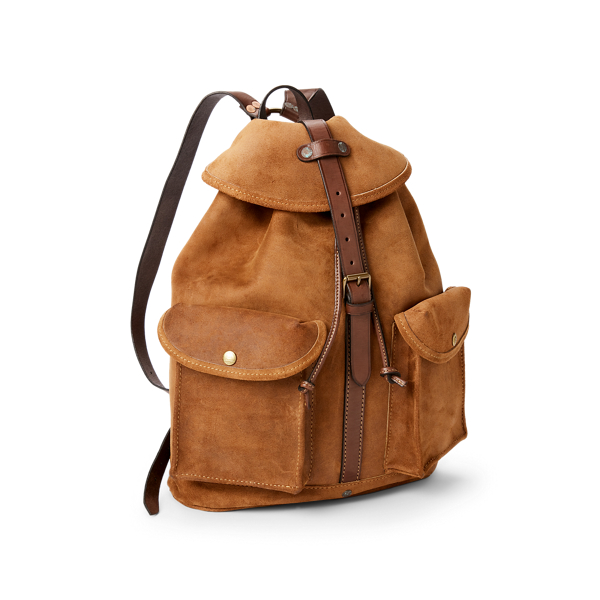 Light Java Roughout Suede Rucksack RRL 2