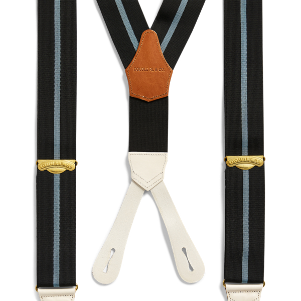 Navy Stripe Striped Braces RRL 2