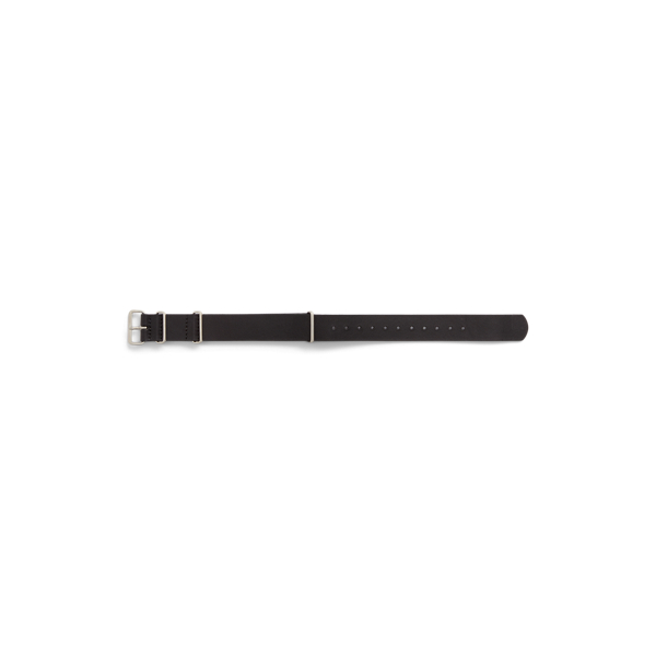 Black Leather Wristwatch Strap RRL 3